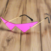 Oberon Angular Cat Eye Sunglasses | Rimless Design