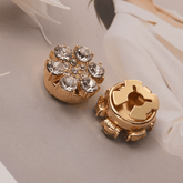 Radiant Snap-On Rhinestone Button Covers | Flower Shirt & Blazer Accents