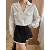 Verona Linen V-Neck Shirt
