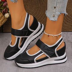 Willow Breathable Cut-Out Walking Shoes | Adjustable Straps | Lightweight Sole