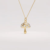 Zirconia Mushroom Necklace
