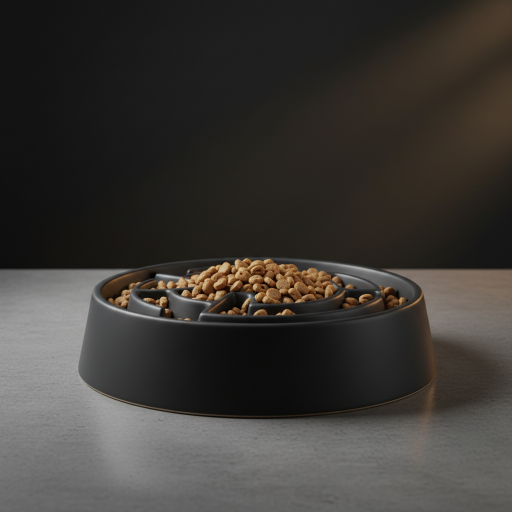 Slow-feeder bowls
