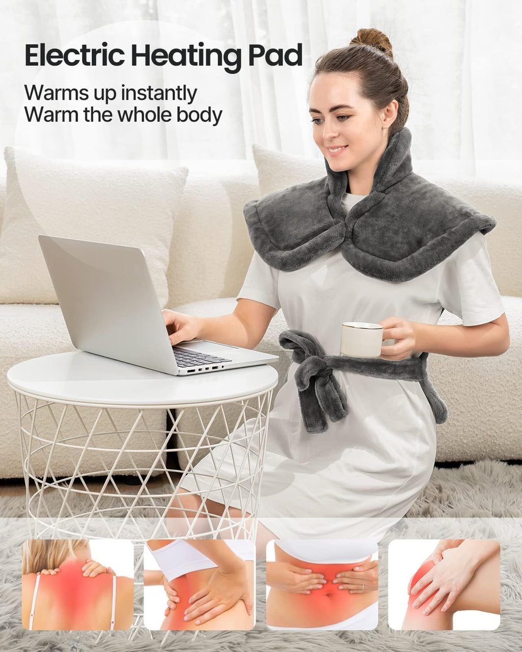 Heating Pad for Back, Christmas Gift for Women, FSA Eligible HSA