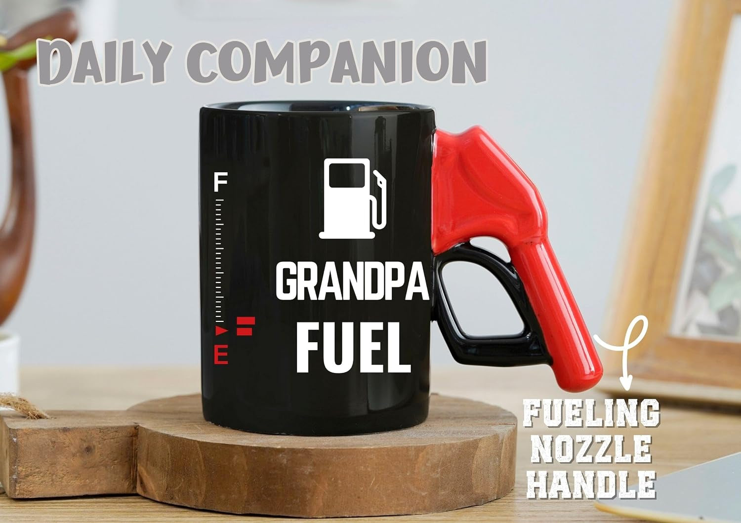 Grandpa Gifts Color Changing Fuel Coffee Mug with Fueling Nozzle Handle, Funny Gifts for Grandpas, 13.5Oz/400Ml for Christmas, Father'S Day