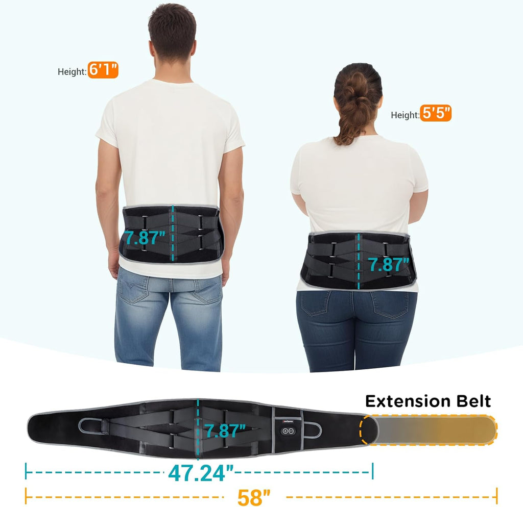 Cordless Heating Pad with Massager for Back FSA Eligible HSA Gift