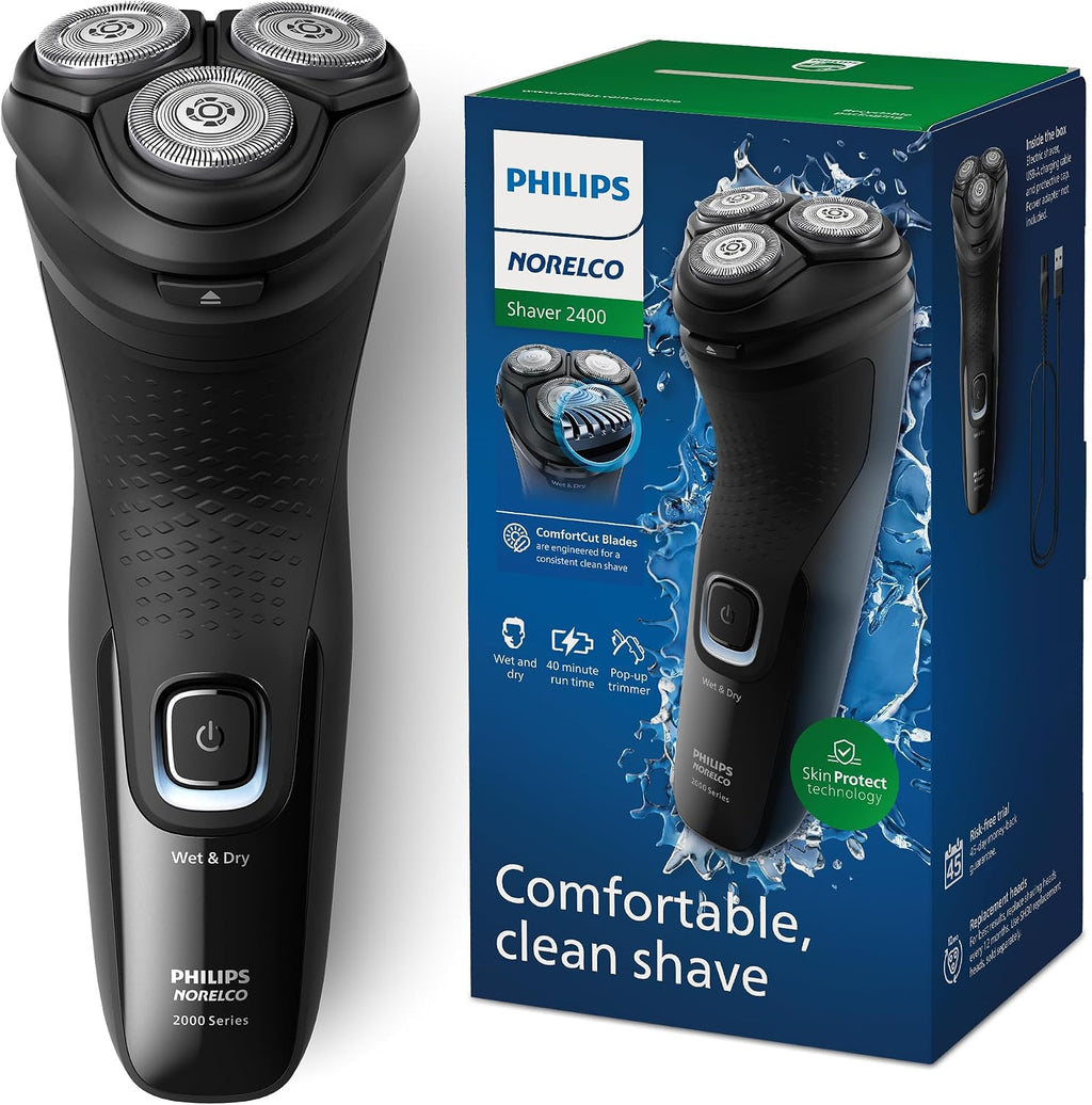 Philips  2400 Series Electric Shaver, Deep Black