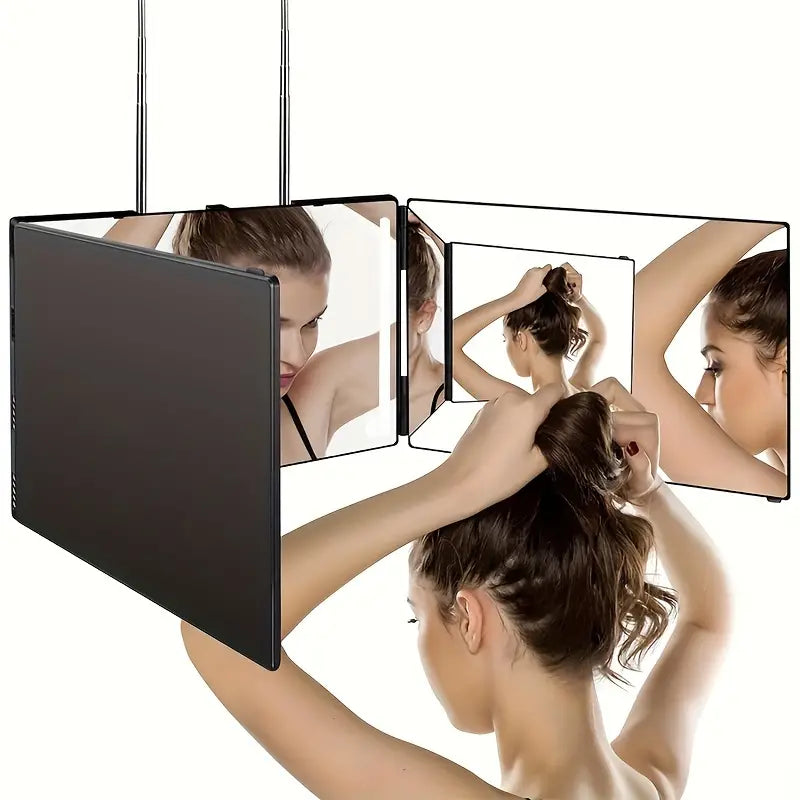 Household Retractable Hanging 3-Way Mirror ✨ See Every Angle, Master Every Style!