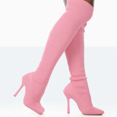 Elevate Your Style with EleganceStretch™ High Heel Stretch Boots