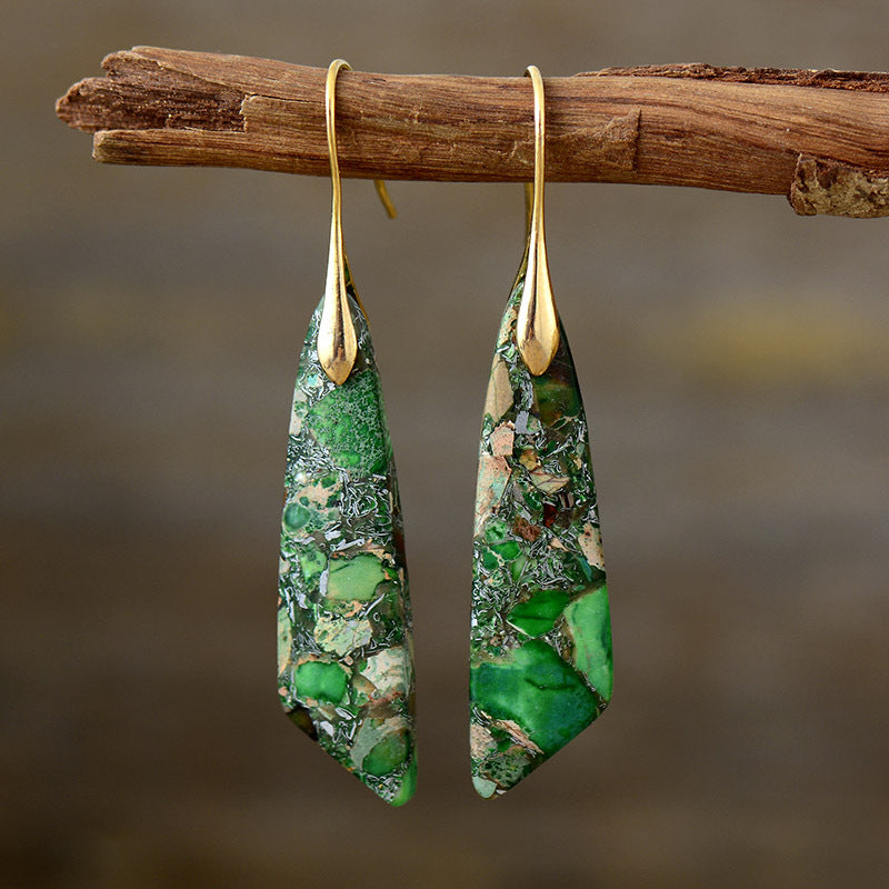 Gold-Plated Copper Dangle Earrings Trendsi