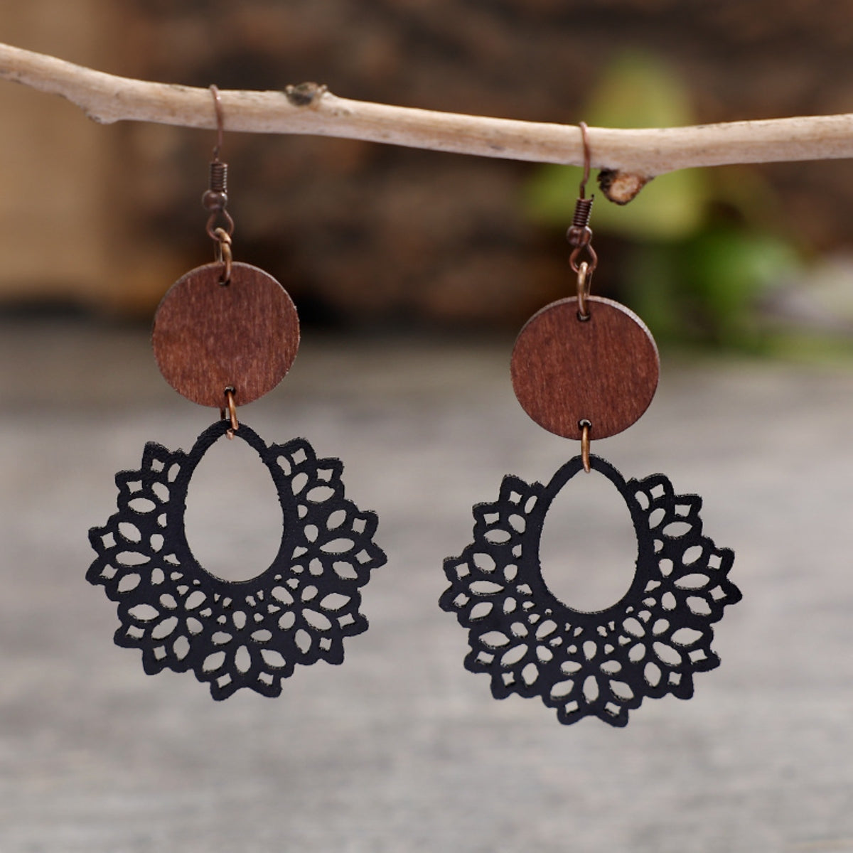 Geometric Cutout Dangle Earrings Trendsi