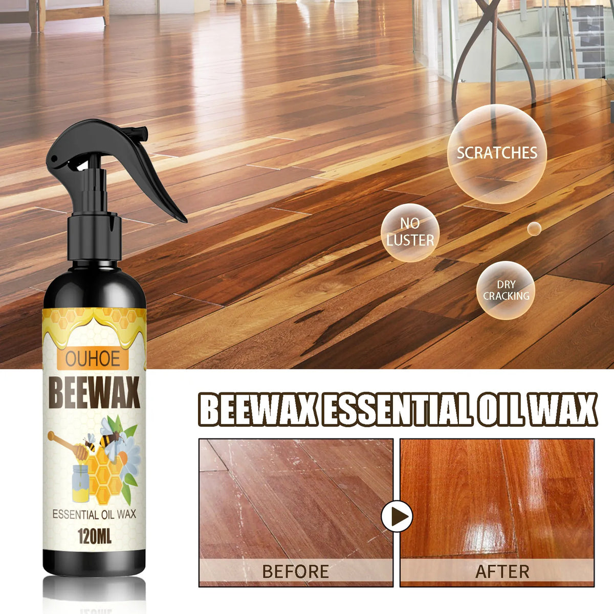 WoodRestore™ Beeswax Furniture Repair Spray (2 Bottles)