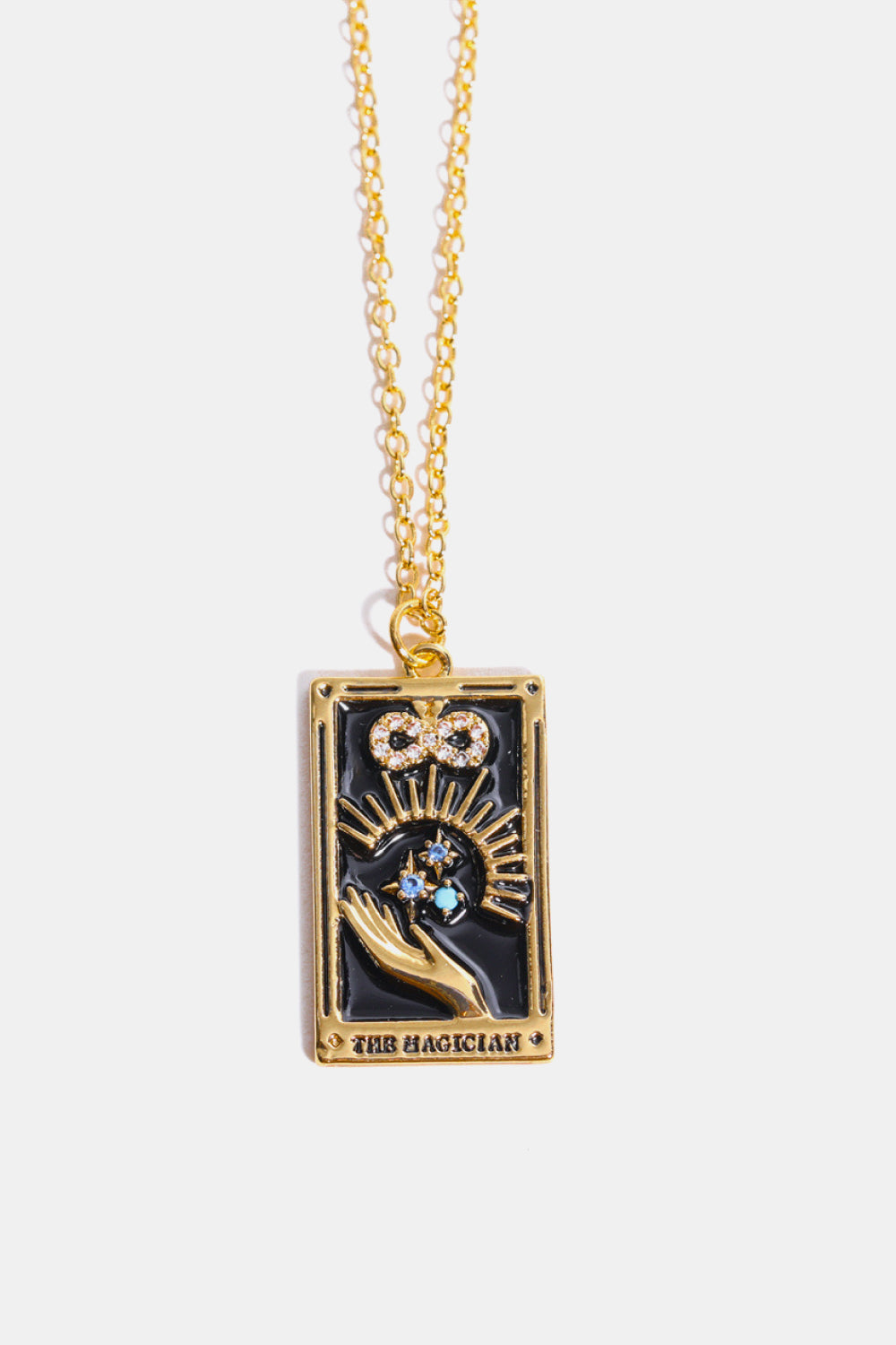 Tarot Card Pendant Stainless Steel Necklace Trendsi