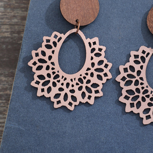 Geometric Cutout Dangle Earrings Trendsi