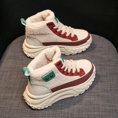 Fleece Lined Warm Slugged Bottom Heighten Casual Shoes