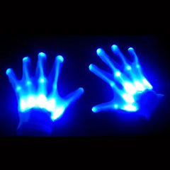 GlowGrasp | Illuminate Your Halloween Look with LED Skeleton Hand Gloves
