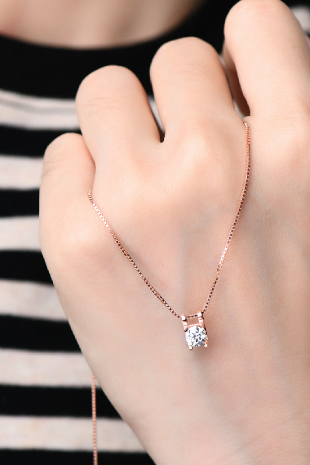 Moissanite 925 Sterling Silver Necklace Trendsi