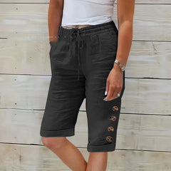 Women’s High-Waist Cotton Wide-Leg Pants
