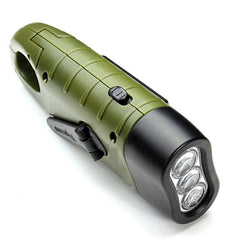 Outdoor Hand-Cranked Power Generation LED Flashlight