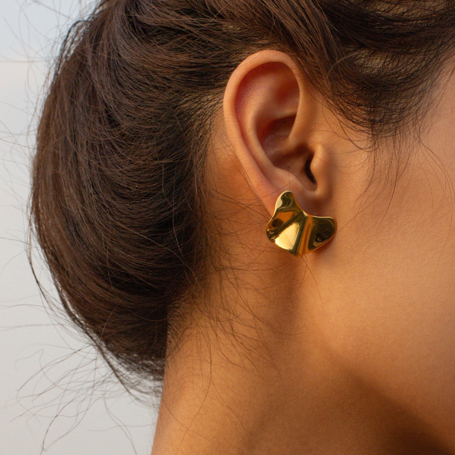 Irregular 18K Gold-Plated Earrings Trendsi