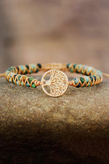 Handmade Tree Shape Beaded Copper Bracelet Trendsi