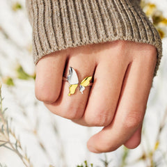 925 Sterling Silver Butterfly Ring Trendsi