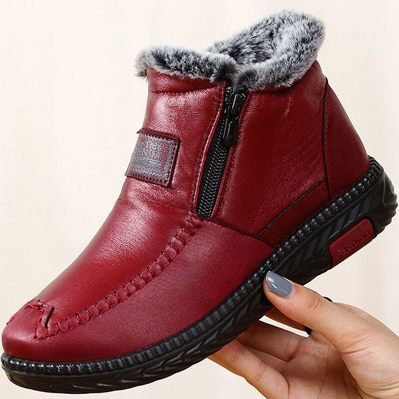 OrthoFit Non-slip Winter Leather Boots Womens dylinoshop