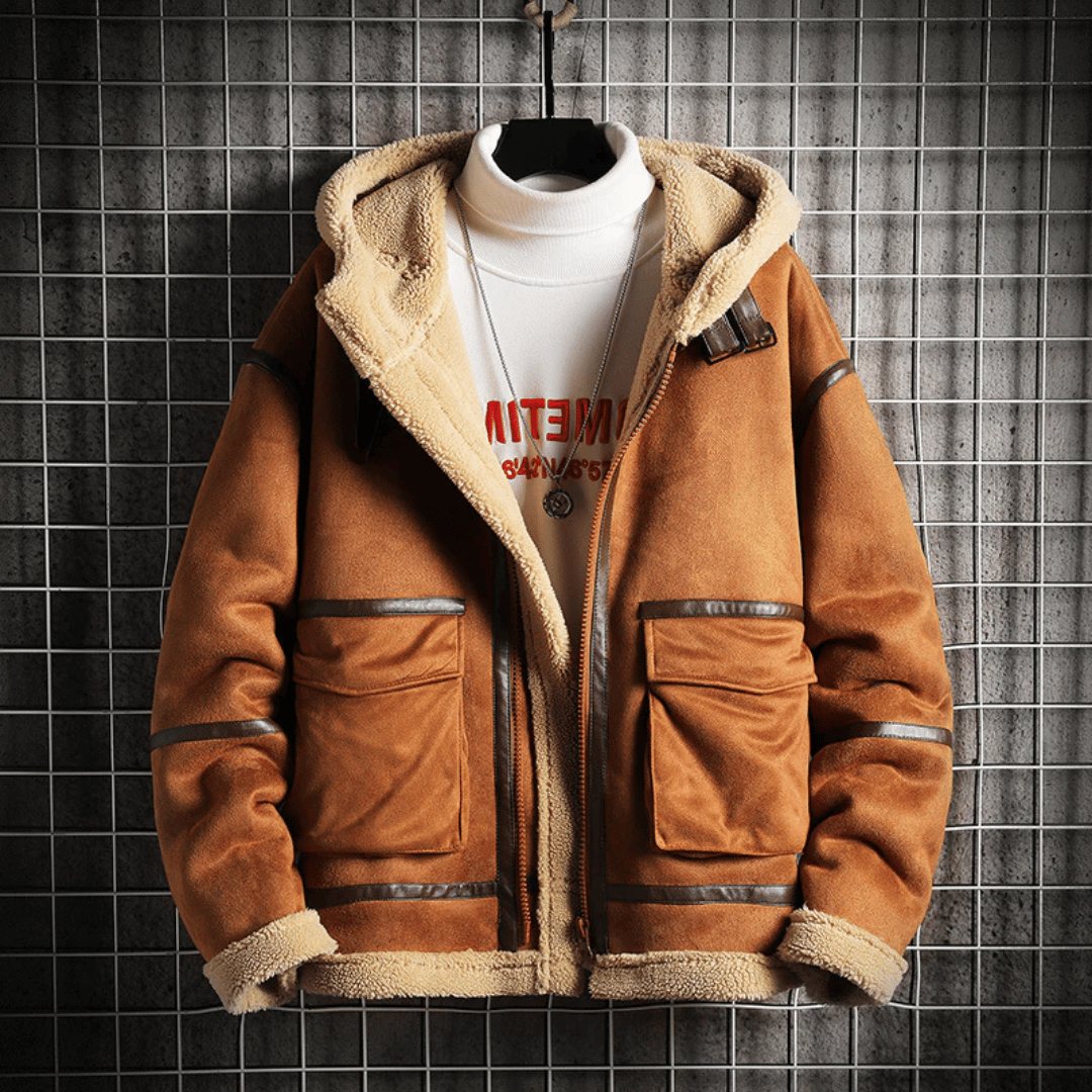 Carter Sherpa Edge Suede Jacket dylinoshop