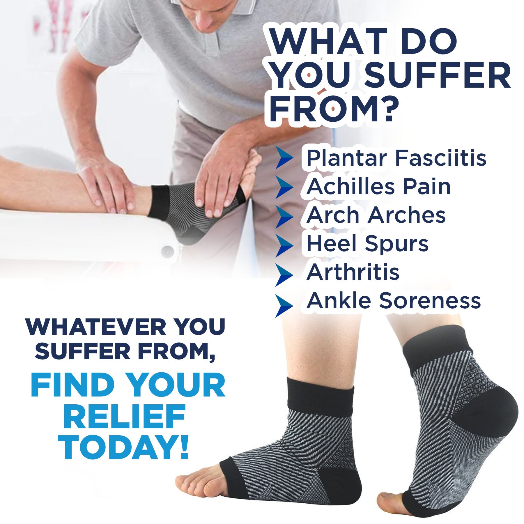 OrthoFit Compressions Pain Relief Ankle Socks dylinoshop