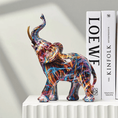 Abstract Graffiti Elephant Figurine dylinoshop