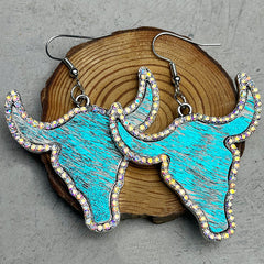 Rhinestone Bull Earrings Trendsi