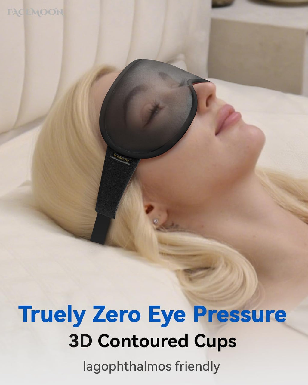 3D Blackout Weighted Sleep Mask, Airplane Travel & Nurse Essential