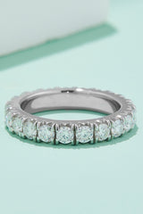 Adored 2.3 Carat Moissanite 925 Sterling Silver Eternity Ring Trendsi