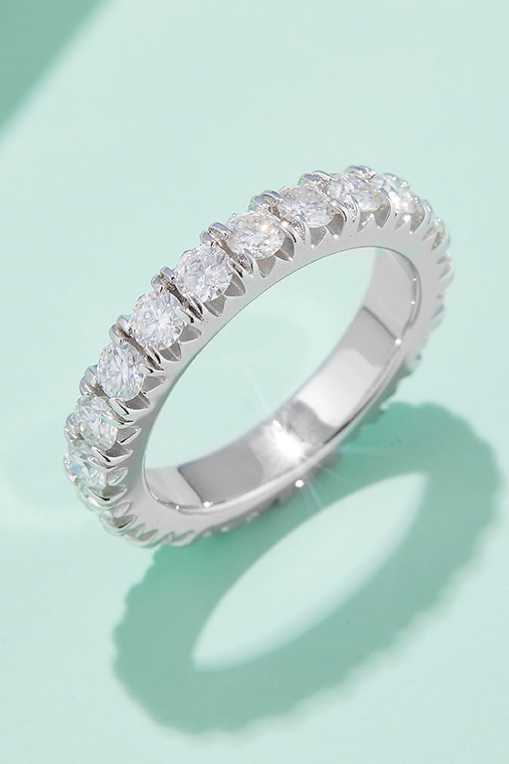 Adored 2.3 Carat Moissanite 925 Sterling Silver Eternity Ring Trendsi