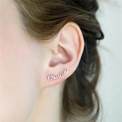 Custom English Letter Name Earrings,✨ Personalize Your Style with Custom Name Earrings!