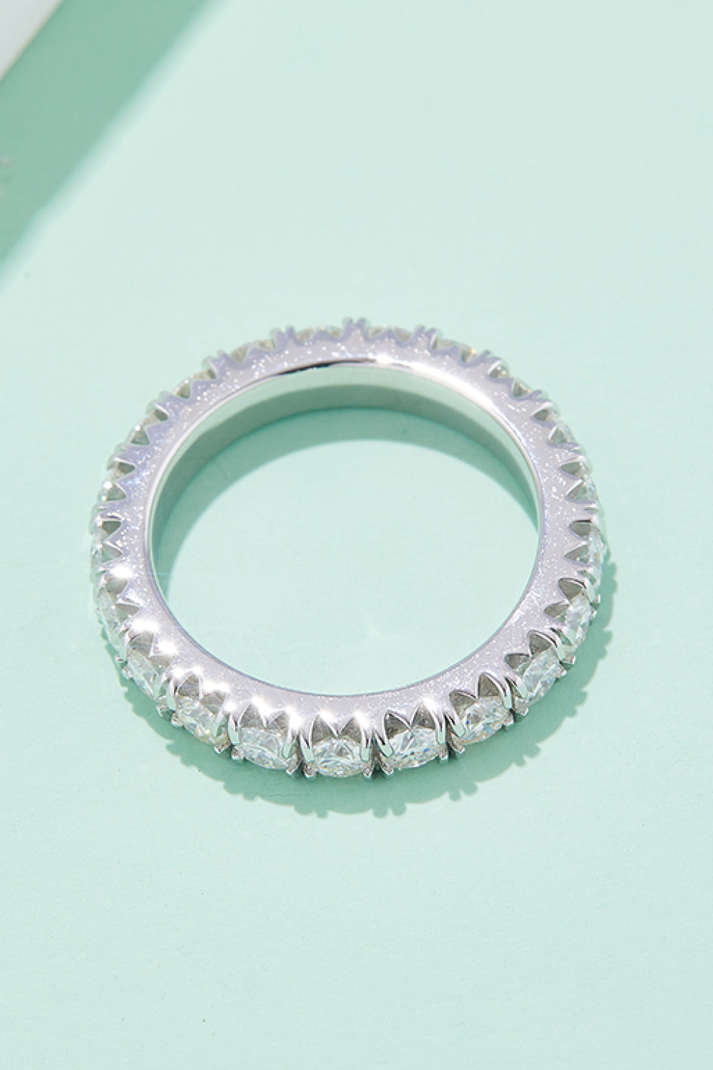 Adored 2.3 Carat Moissanite 925 Sterling Silver Eternity Ring Trendsi