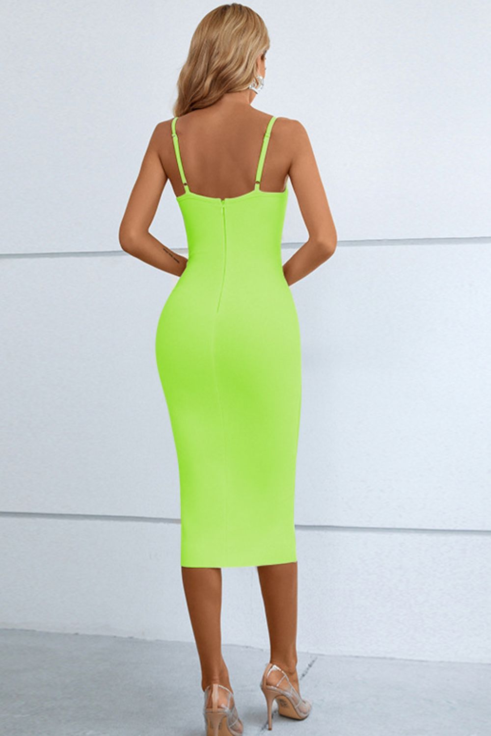 Cutout Spaghetti Strap Bodycon Dress Trendsi