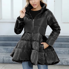 Winter Warm Slim-Fitting Big Skirt Coat – Elevate Your Winter Style