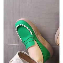 Retro Women’s Soft Leather Loafers – Comfort Meets Elegance