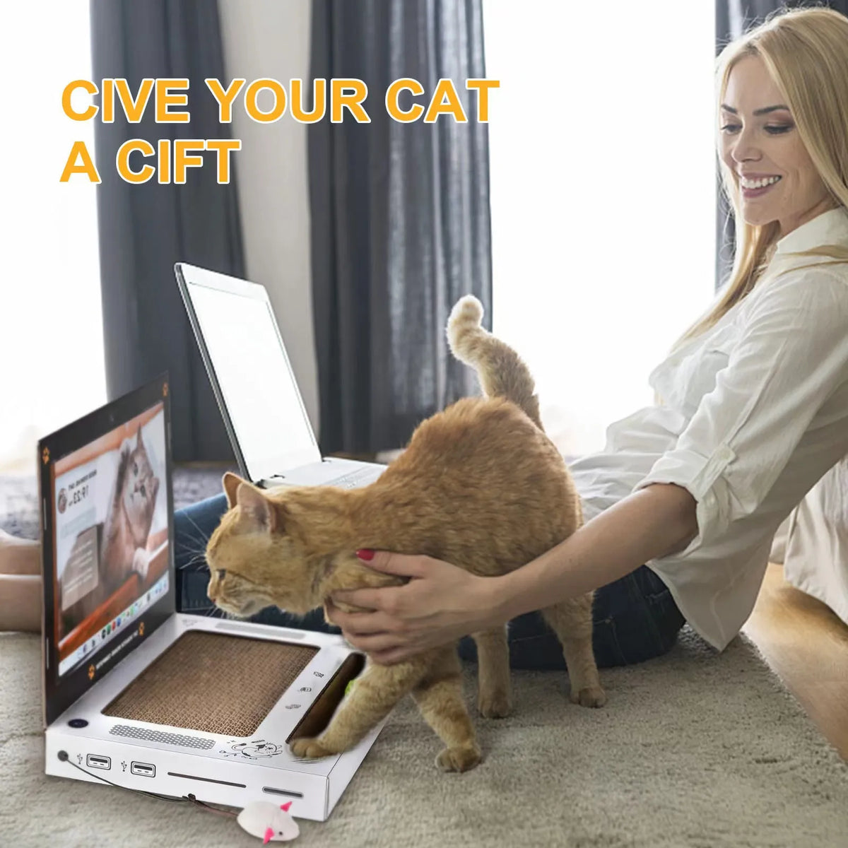 PurrfectPlay™ Cat Laptop Scratch Board