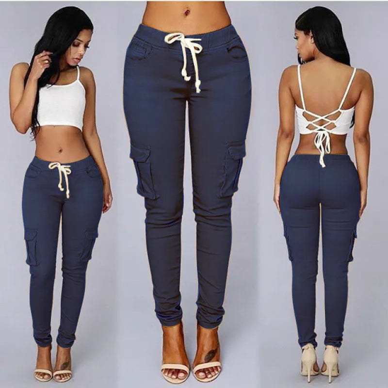 Redefine Casual Style with Women's Multi-Bag Casual Pants