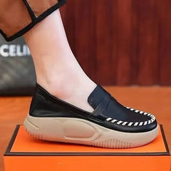 Retro Women’s Soft Leather Loafers – Comfort Meets Elegance