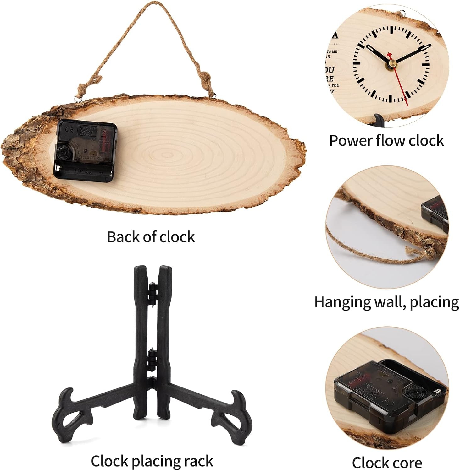 Grandpa Gifts, Wooden Clock Birthday Gifts for Grandpa Grandfather