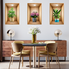 Elevate Your Home Décor with 3D Effect Triple Stickers (3pcs)