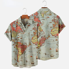 3D Map Lapel Shirt