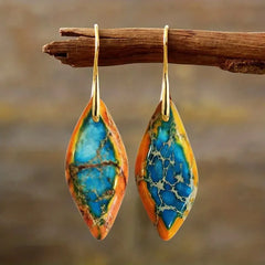 RegalGlow™ Bohemian Royal Stone Earrings - Elegant Style with Natural Charm