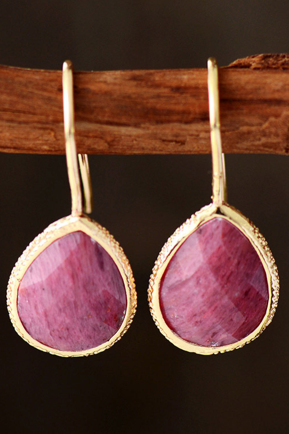 Handmade Natural Stone Teardrop Earrings Trendsi