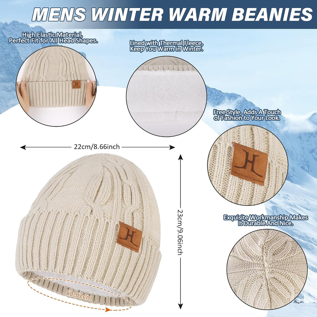 Winter Beanie Hats for Men Touchsreen Gloves Scarf Gifts for Men