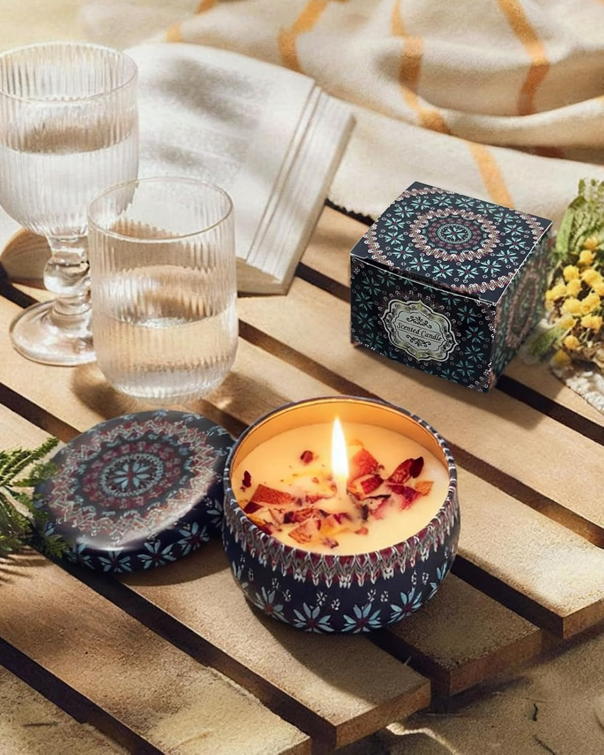 11Pcs Natural Pampering Spa Gift Baskets for Women, Coconut