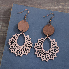 Geometric Cutout Dangle Earrings Trendsi