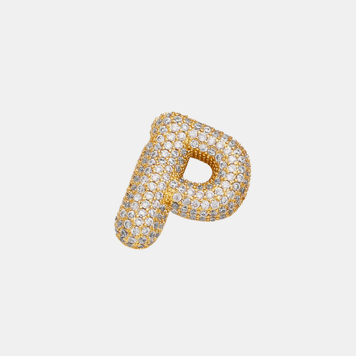 Inlaid Zircon Bubble Initial Necklace Trendsi